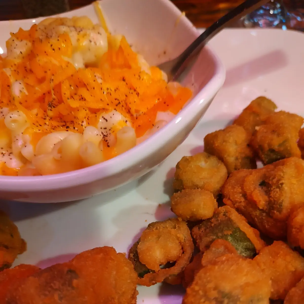 Mac and Cheese Fried Okra