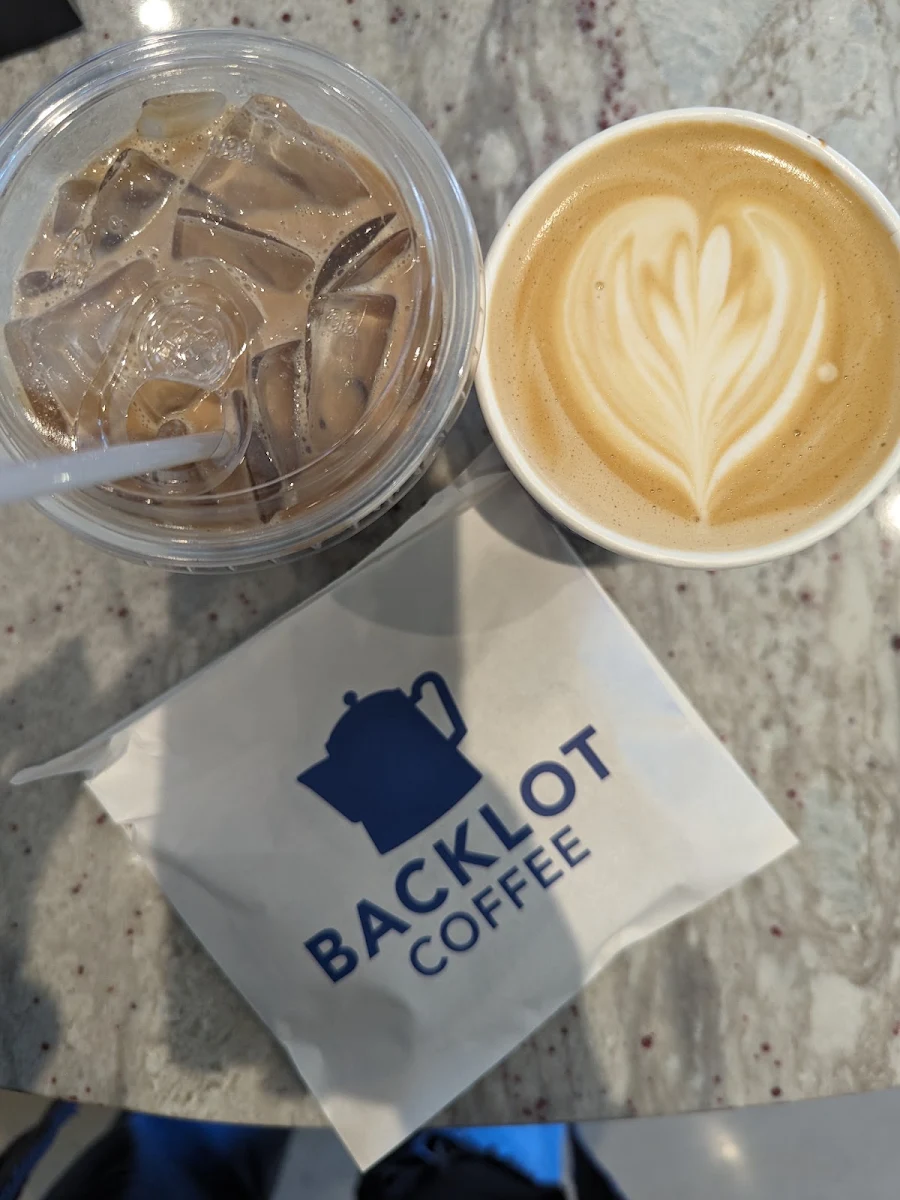 Iced Mocha Vanilla Latte and Banana Bread