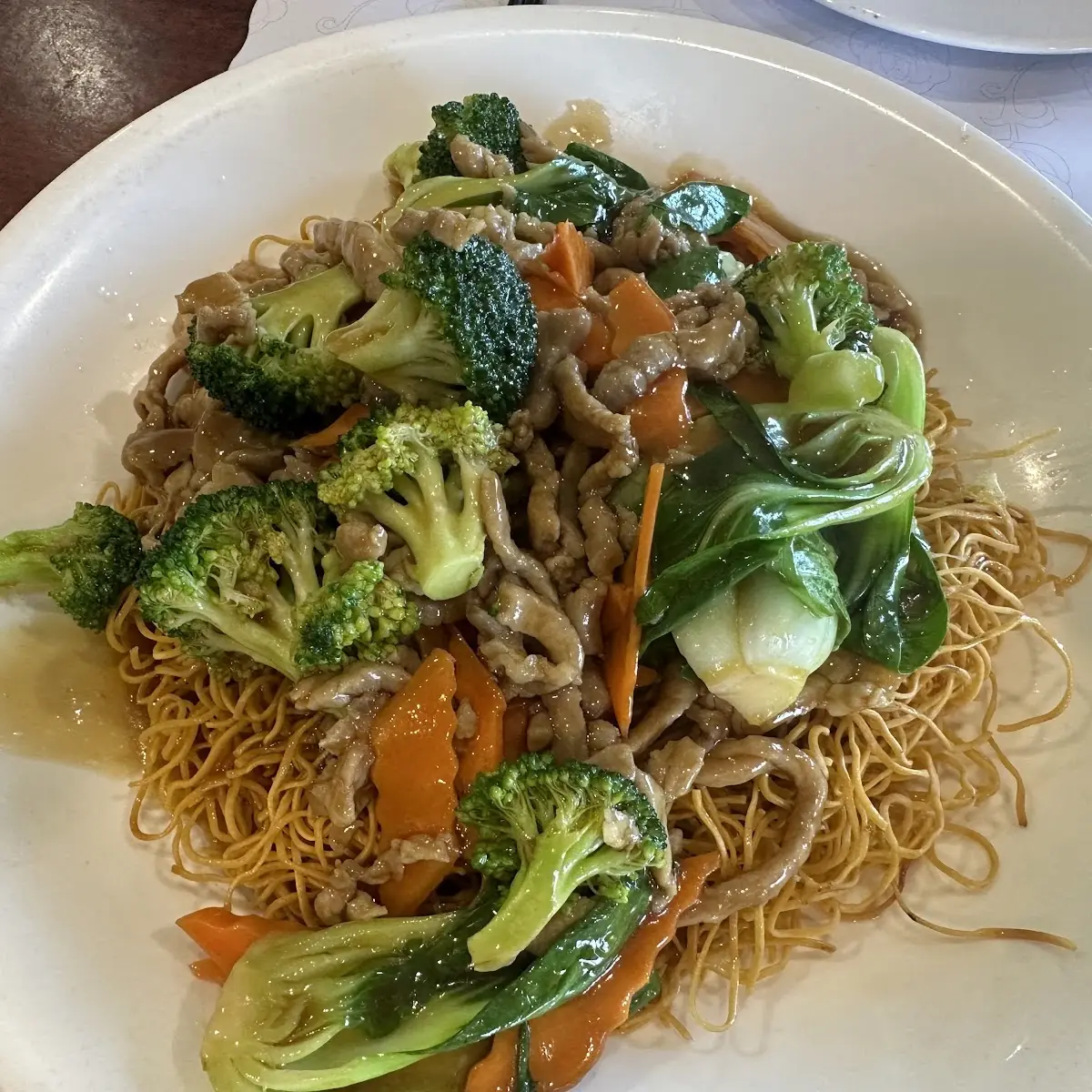 Pan Fried Noodles with Shredded Pork
