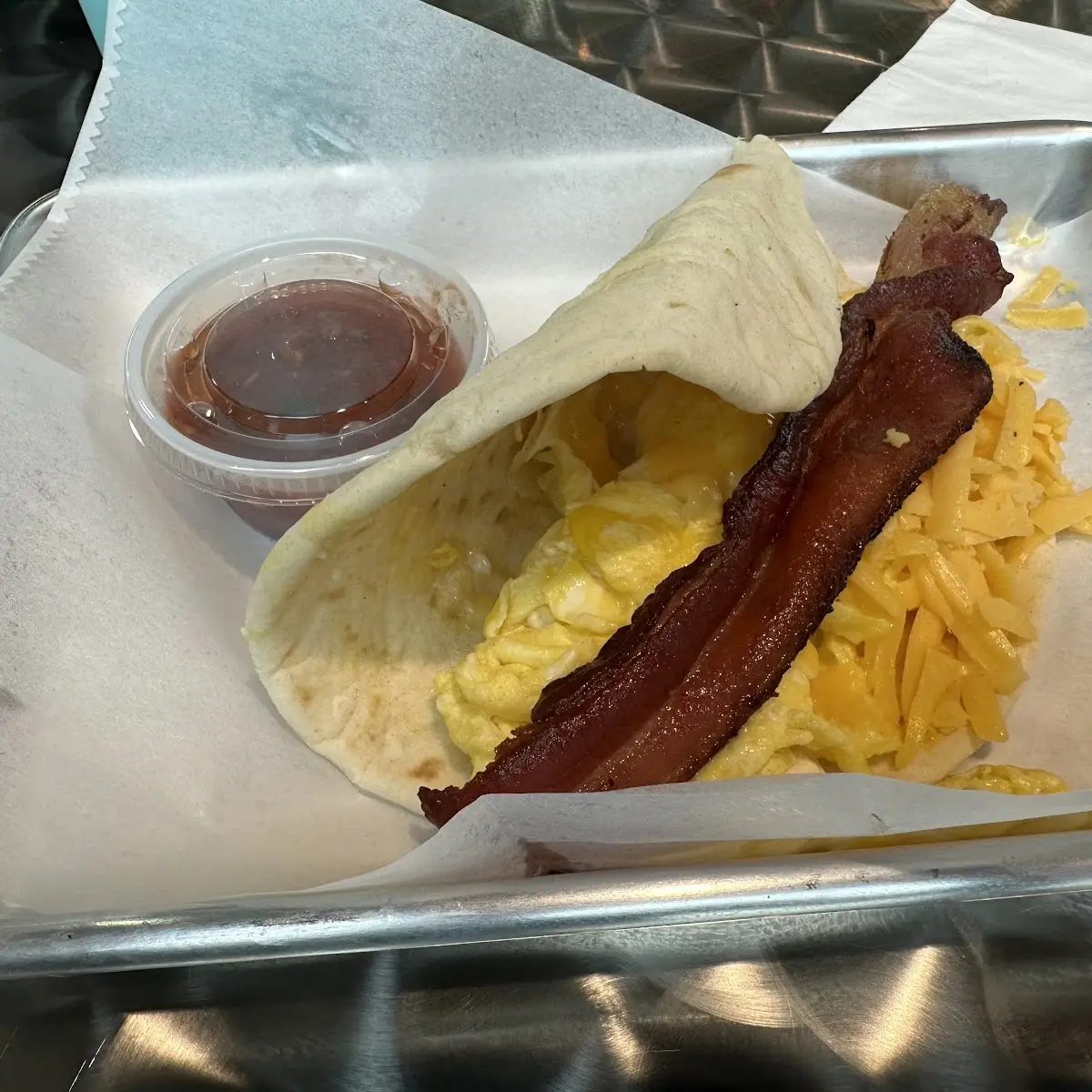 Bacon Egg and Cheese Taco