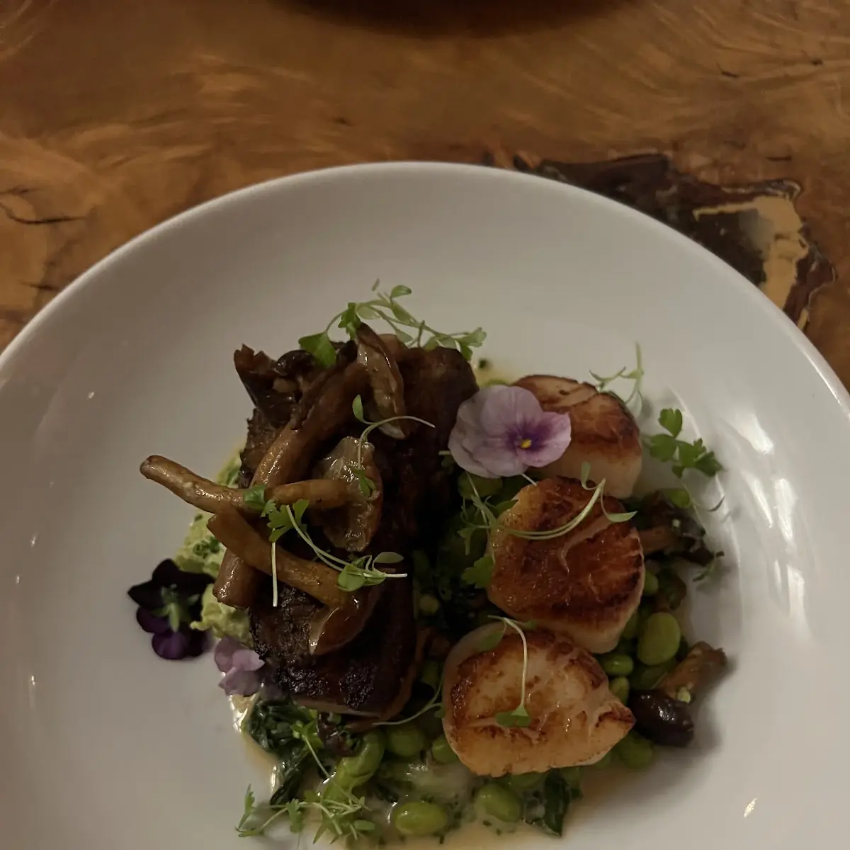 Pork Belly and Scallops