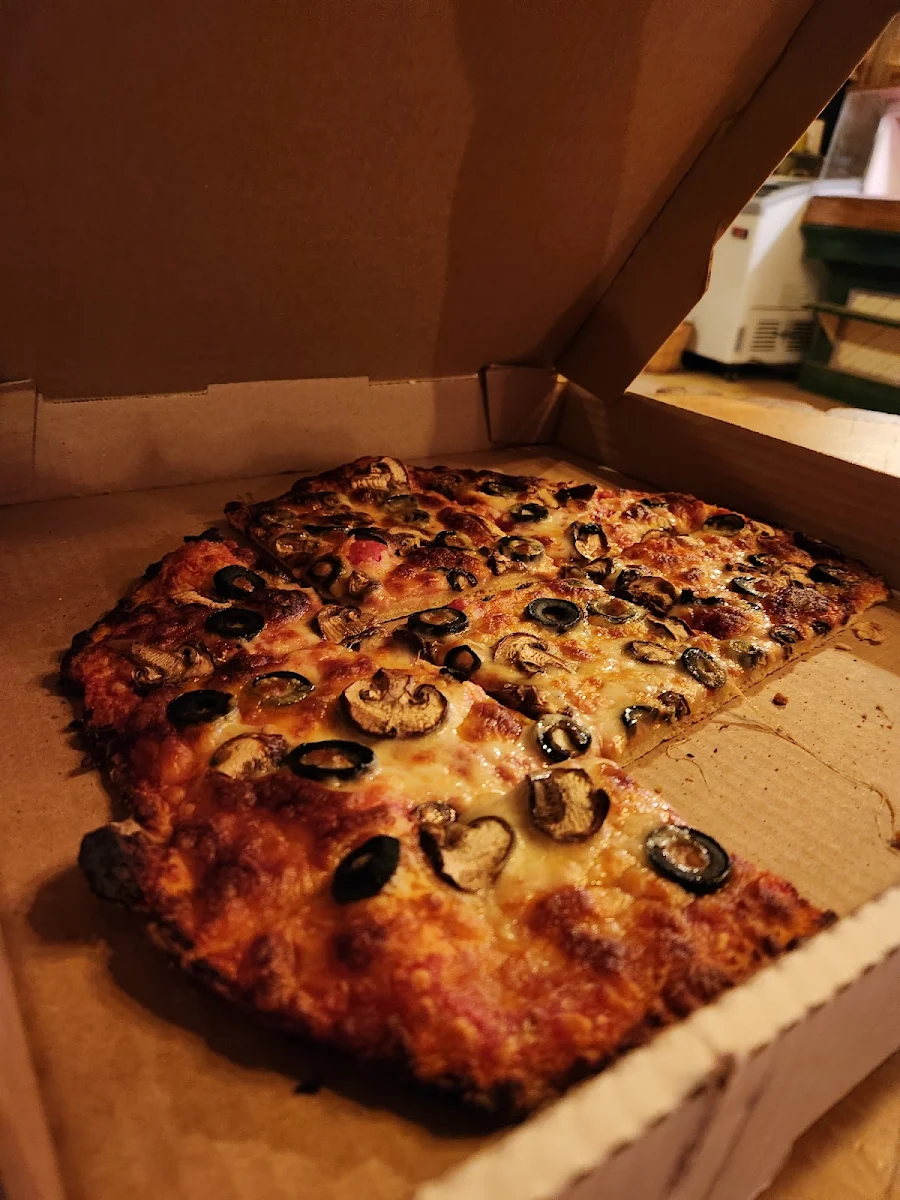 Black Olive and Mushrooms Pizza