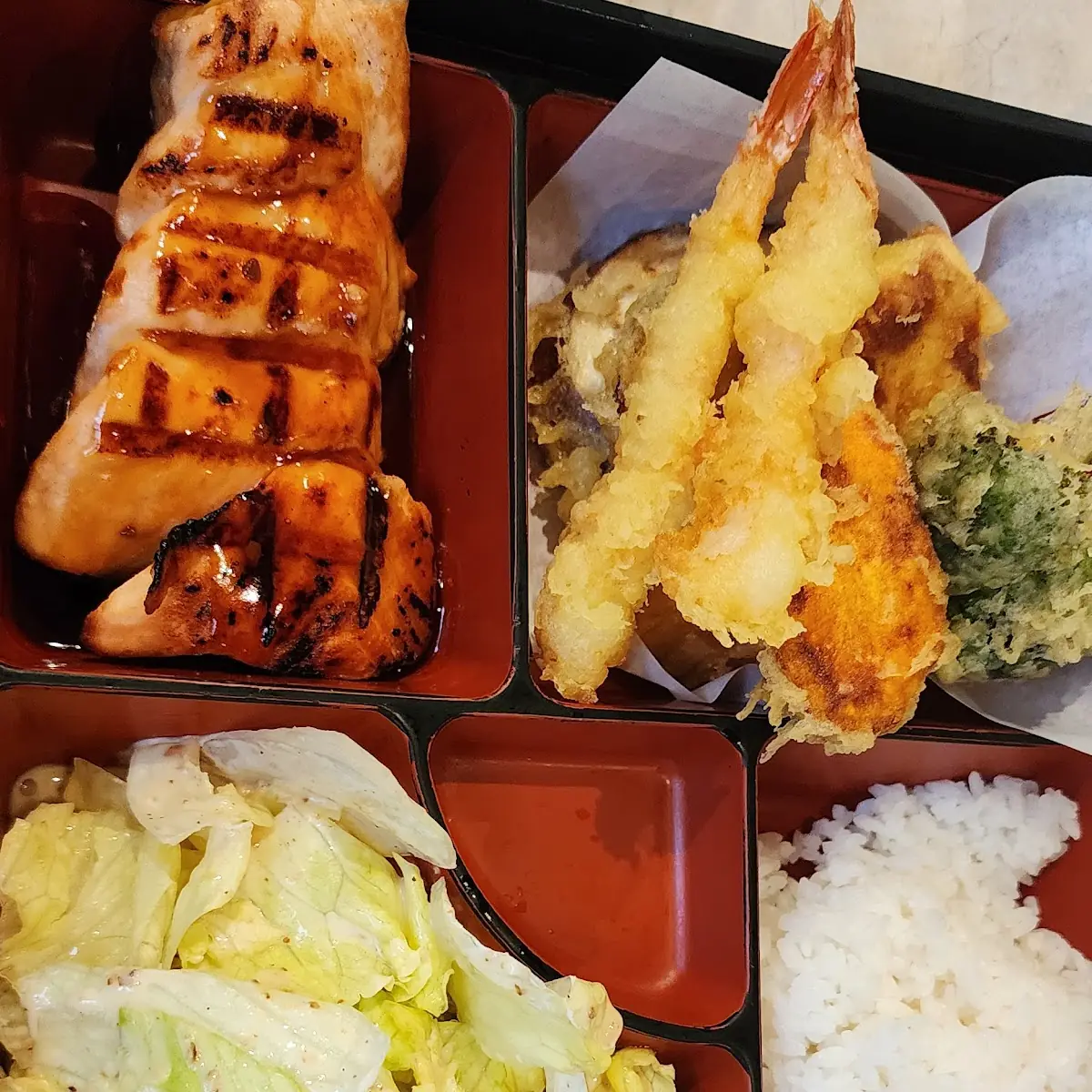 Salmon Teriyaki Bento Box
