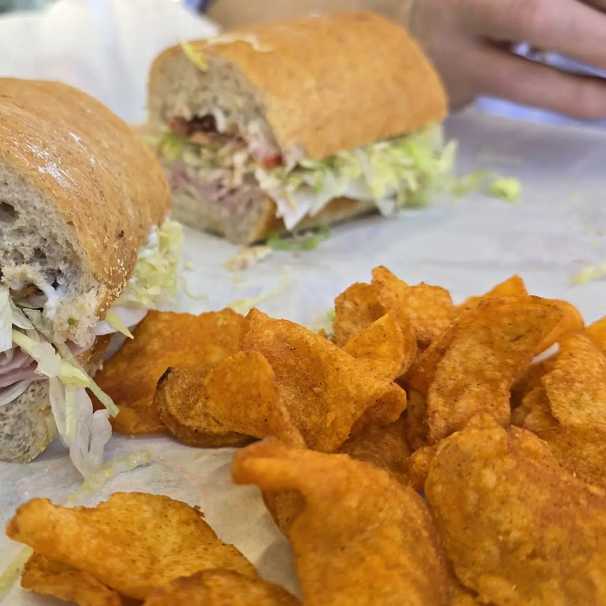 Club Sub on Wheat Mike's Way BBQ Chips on the Side