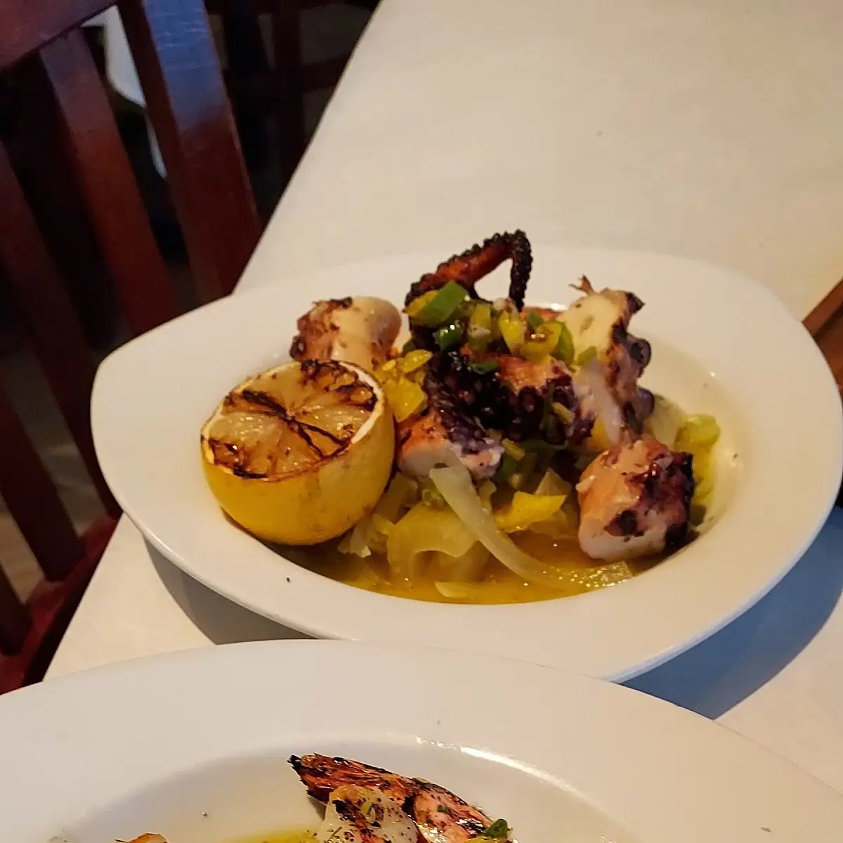 Grilled Shrimp and Grilled Octopus