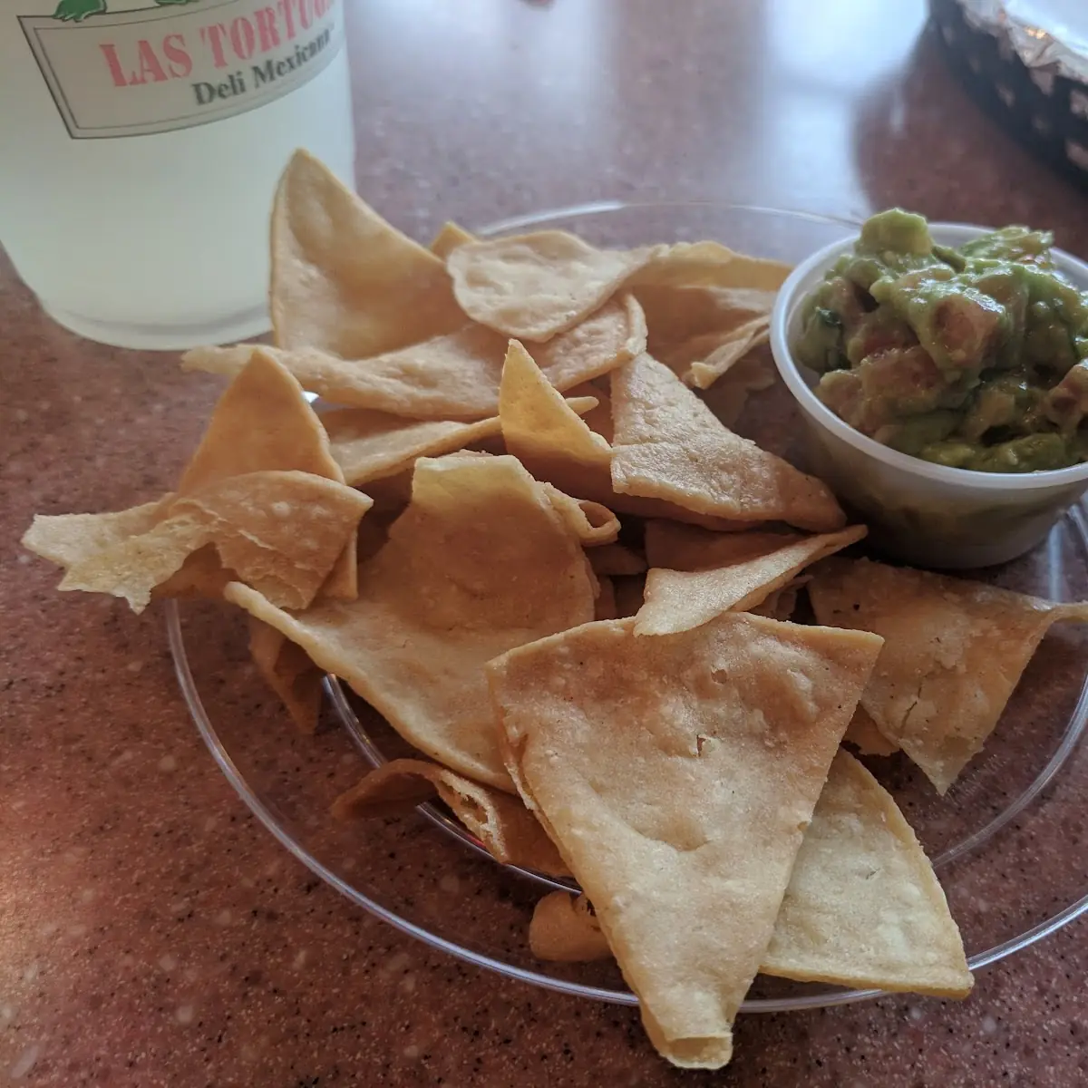 Corn Tortilla Chips Guacamole and Salsa