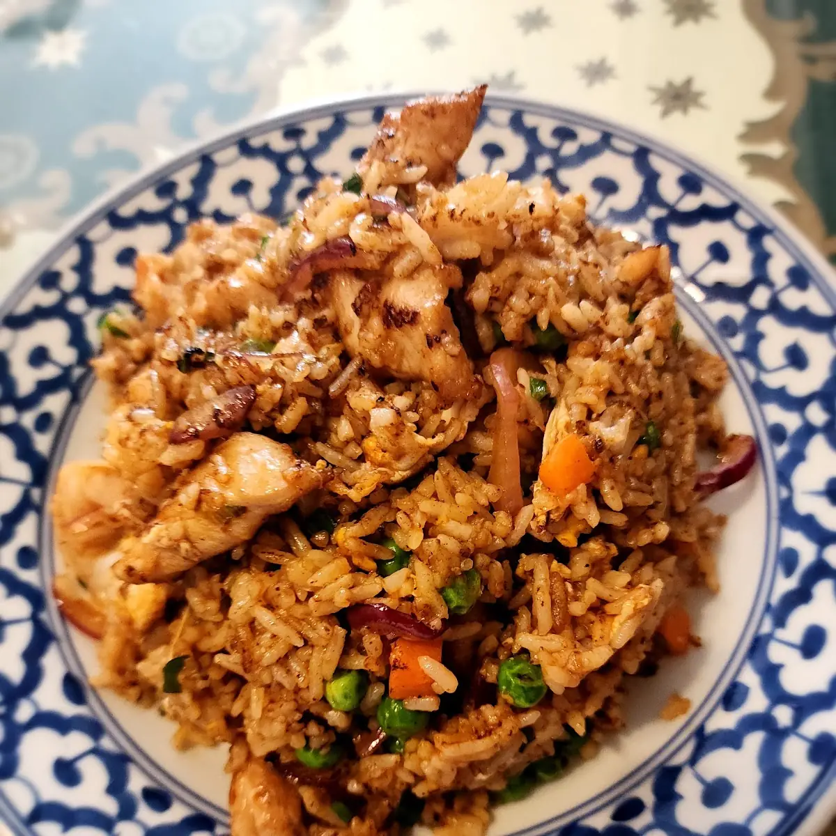 Pineapple Fried Rice w Chicken and Shrimp