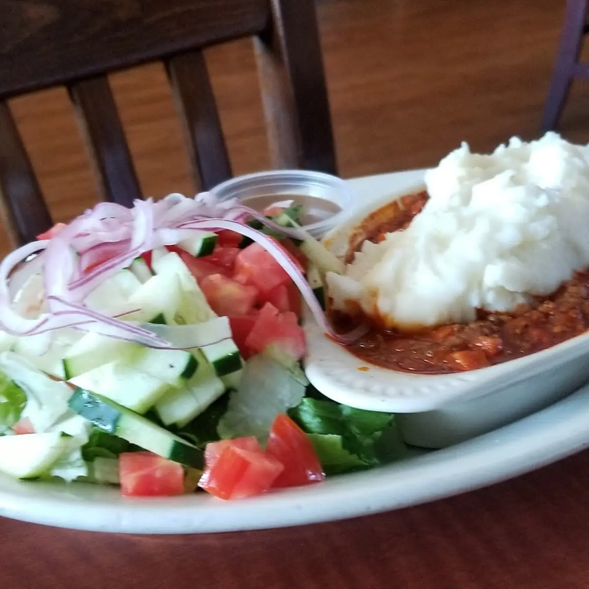 Mashed Potatoes over Minced Meat