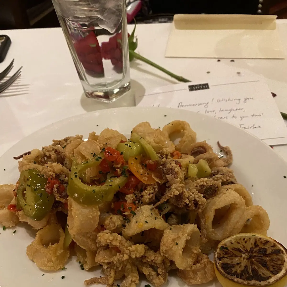 Pan-Fried Calamari with Hot Cherry Peppers