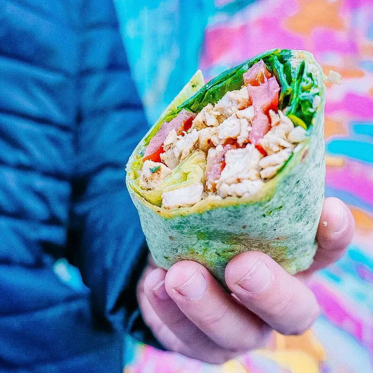 Spicy Chicken Pesto Wrap