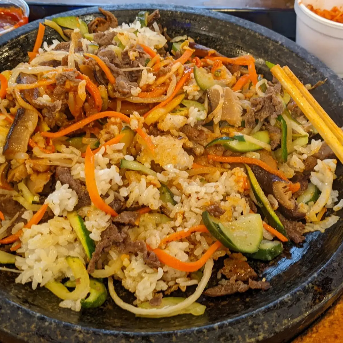Hot Stone Plate Bibimbap