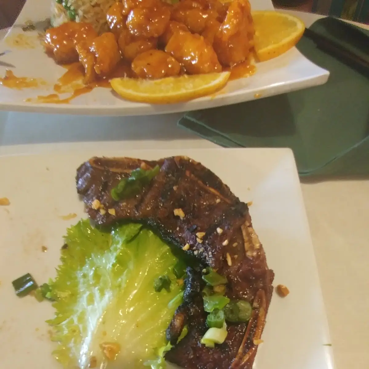 Korean BBQ Ribs and Orange Chicken