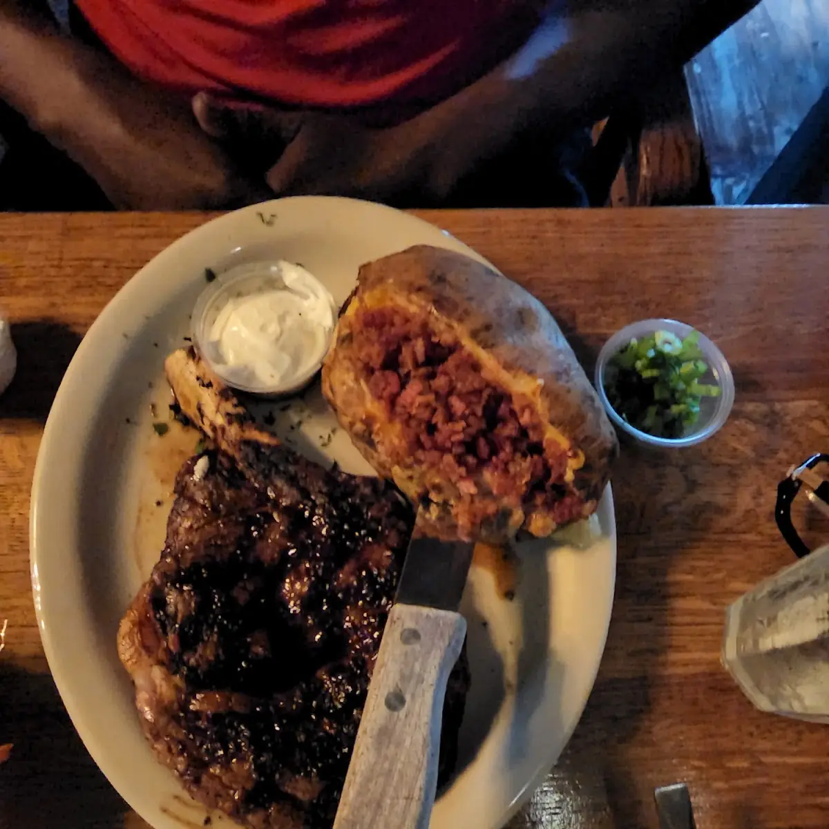 Ribeye Steak Loaded Baked Potato