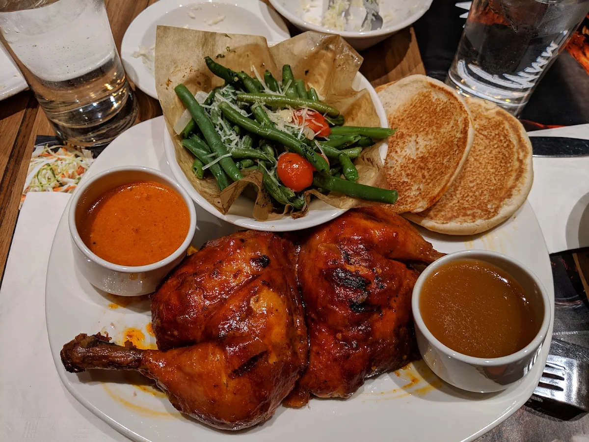 Half Roasted Chicken with String Bean