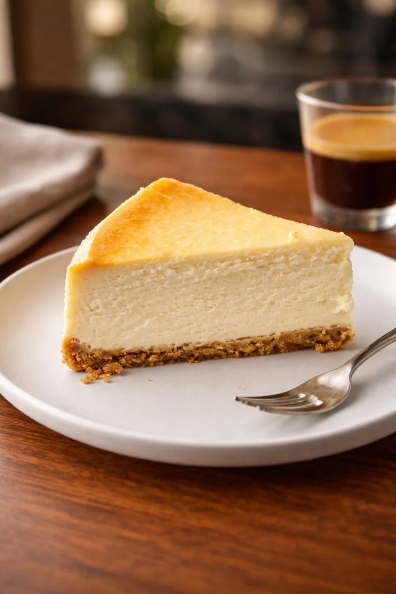 New York Style Cheesecake Slice