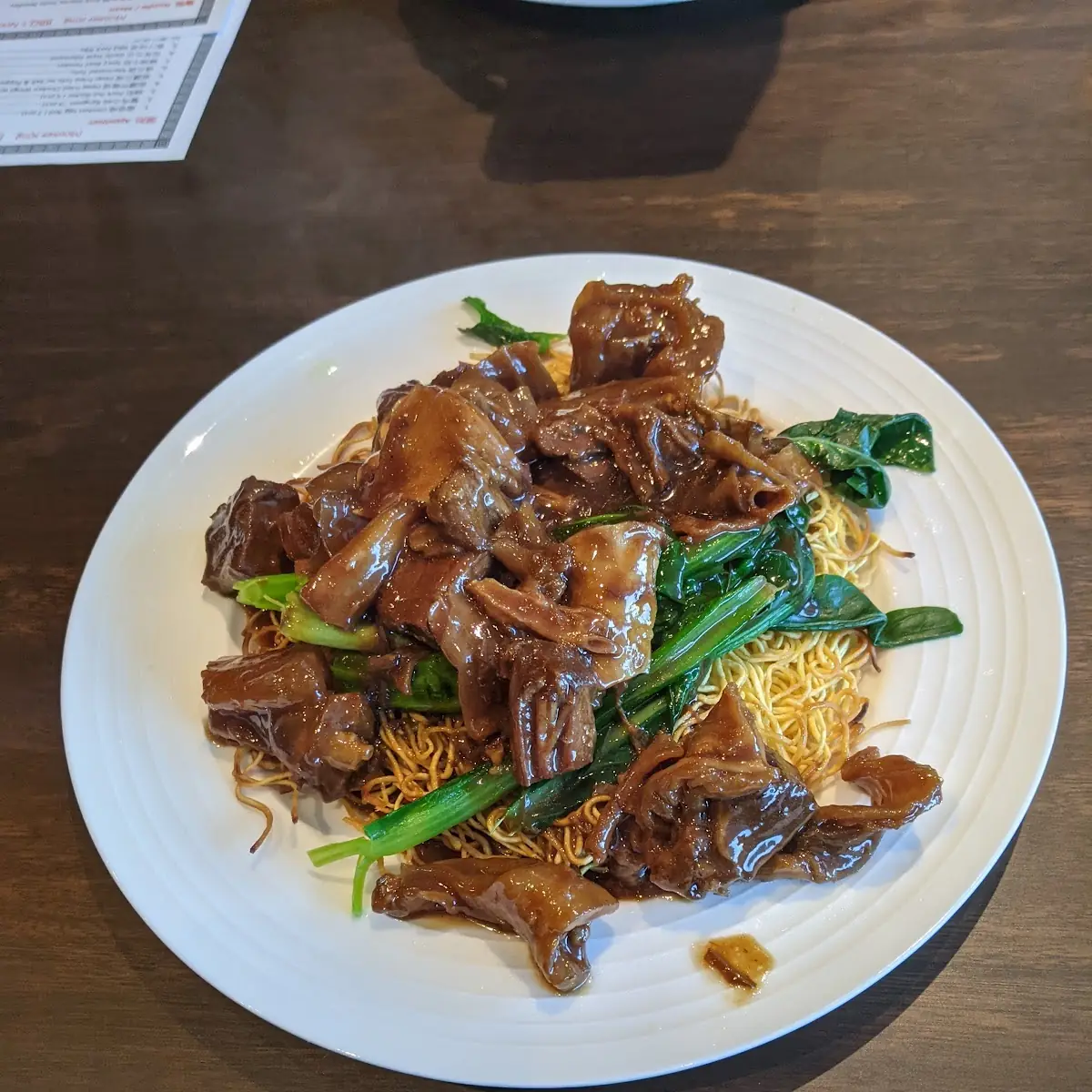 Braised Beef over Egg Noodles
