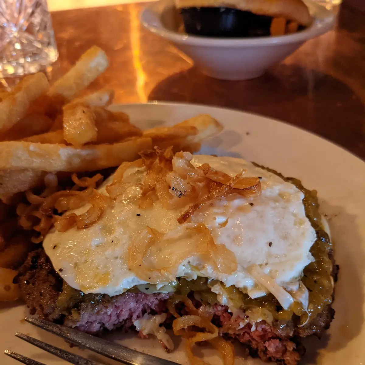 Smothered Green Chili Burger