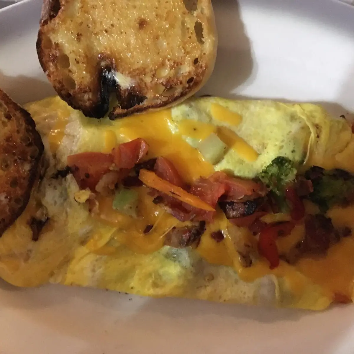 Veggie Omelet with English Muffin