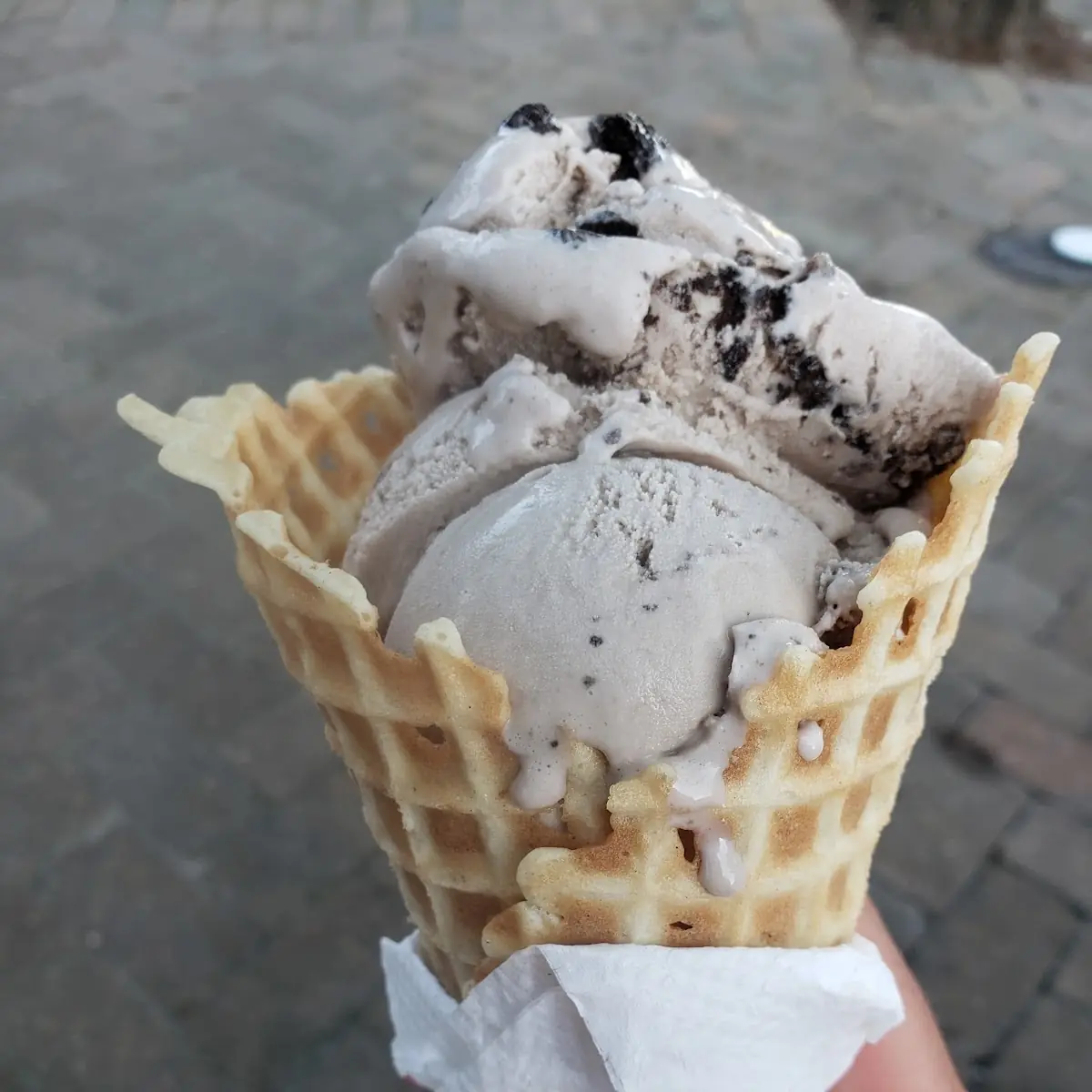 Cookies and Cream Waffle Cone