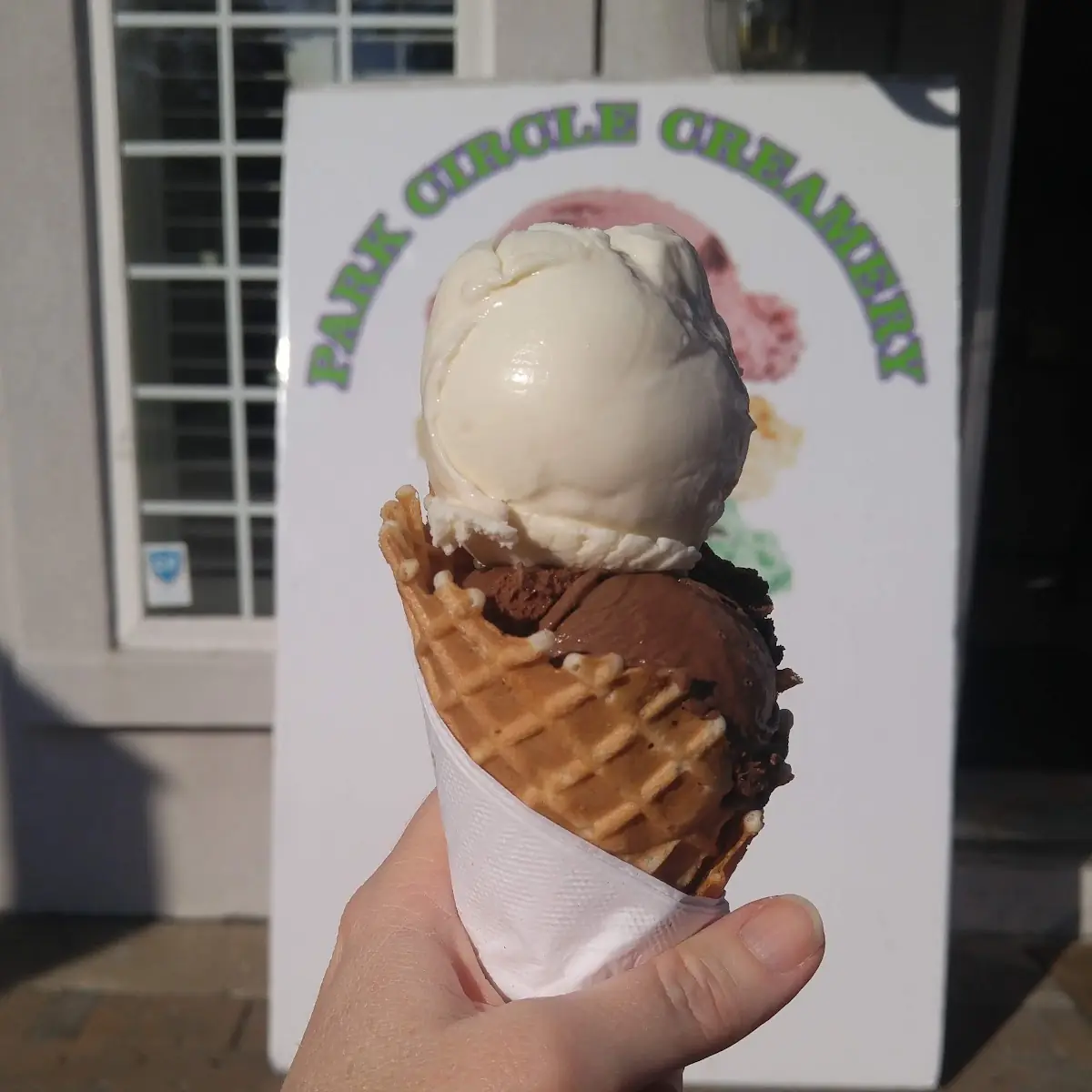 German Chocolate Scoops