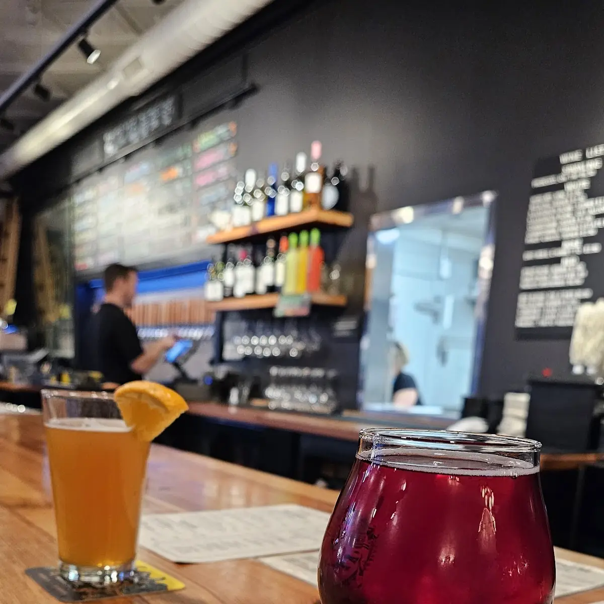 Fruit Cider & a Blue Moon-Ish Draft Beer