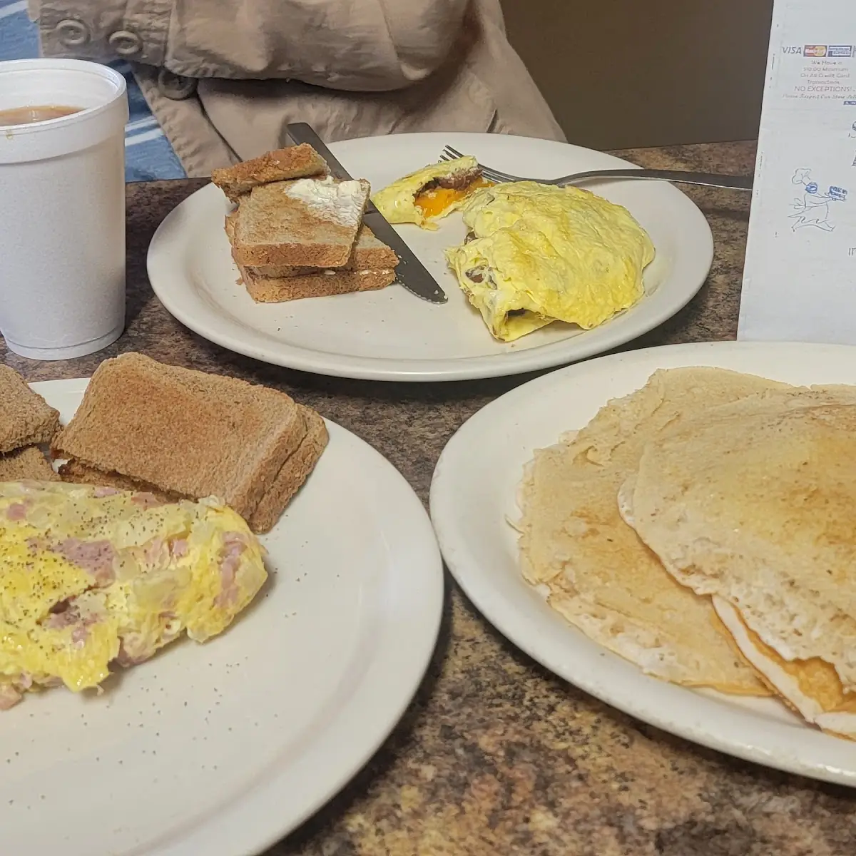 Western Omelette Stack of Pancakes