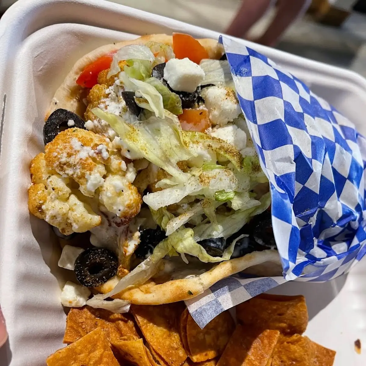 Half Lamb Half Steak Gyro