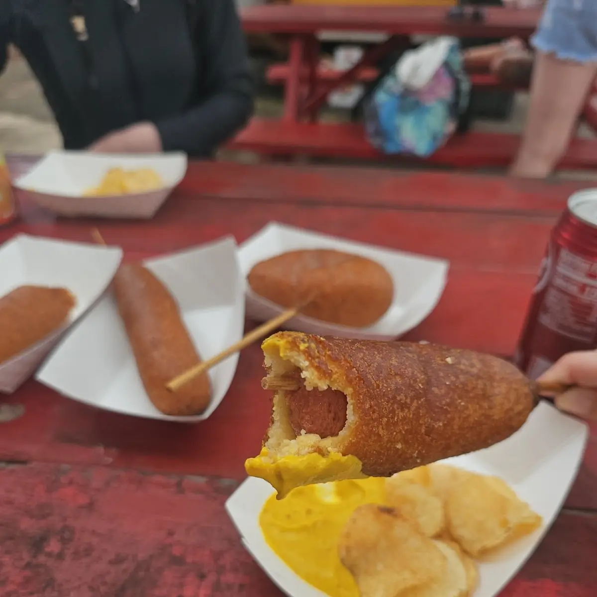 Corn Dog and Chips