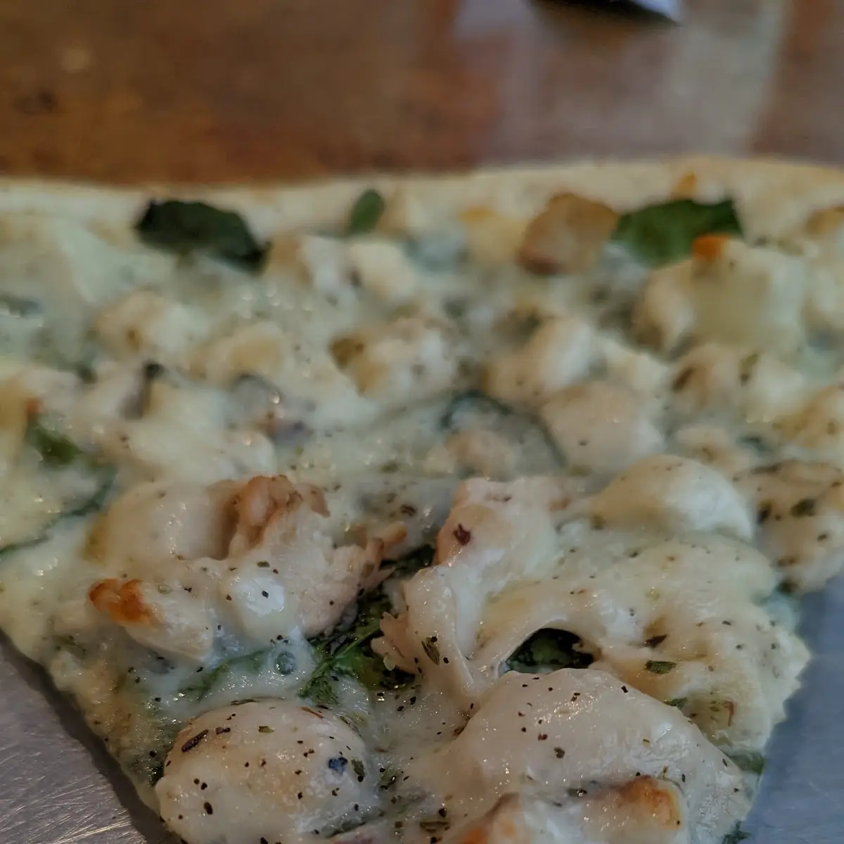 Spinach Chicken Parmesan Pizza