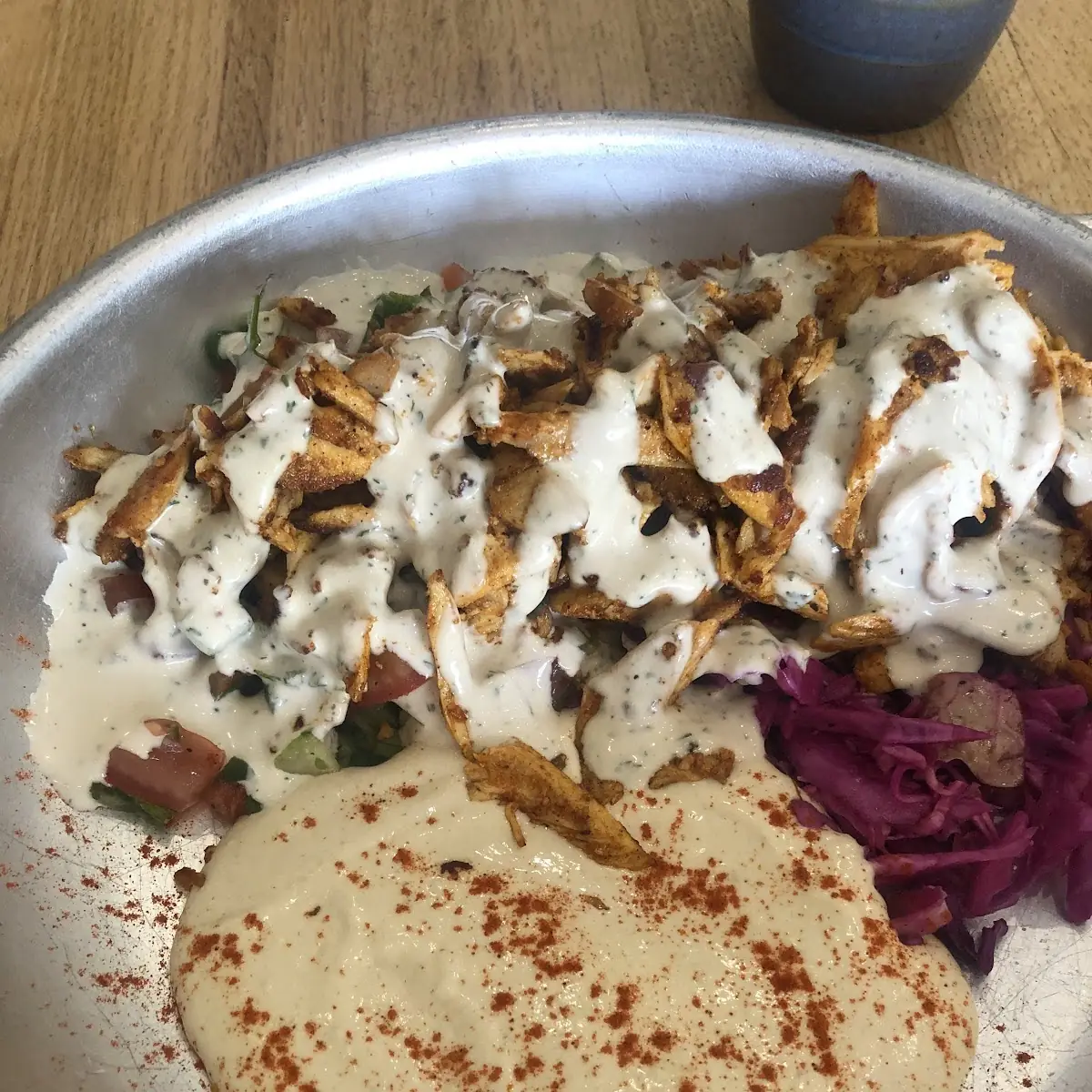 Spiced Chicken Shawarma Hummus Bowl