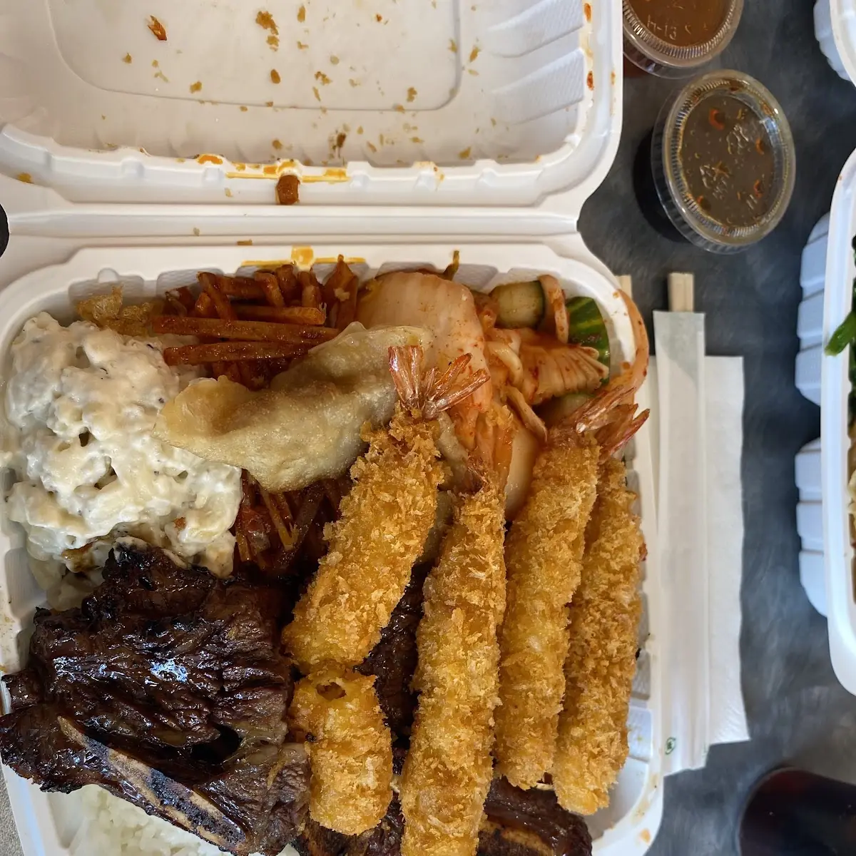 Kalbi Shrimp Tempura Combo