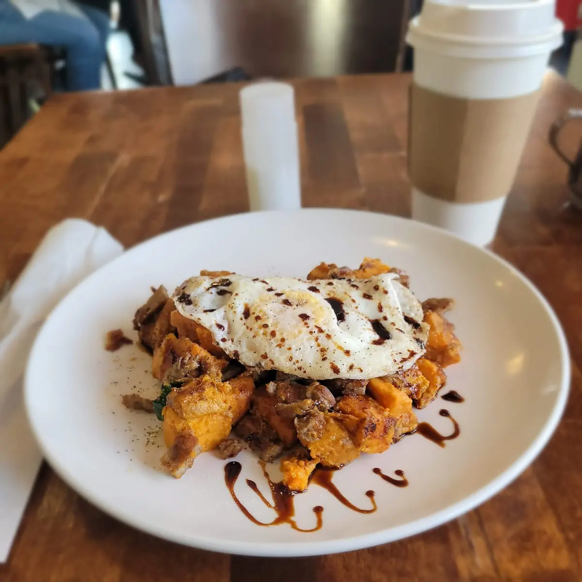 Sweet Potato Hash with Fried Egg
