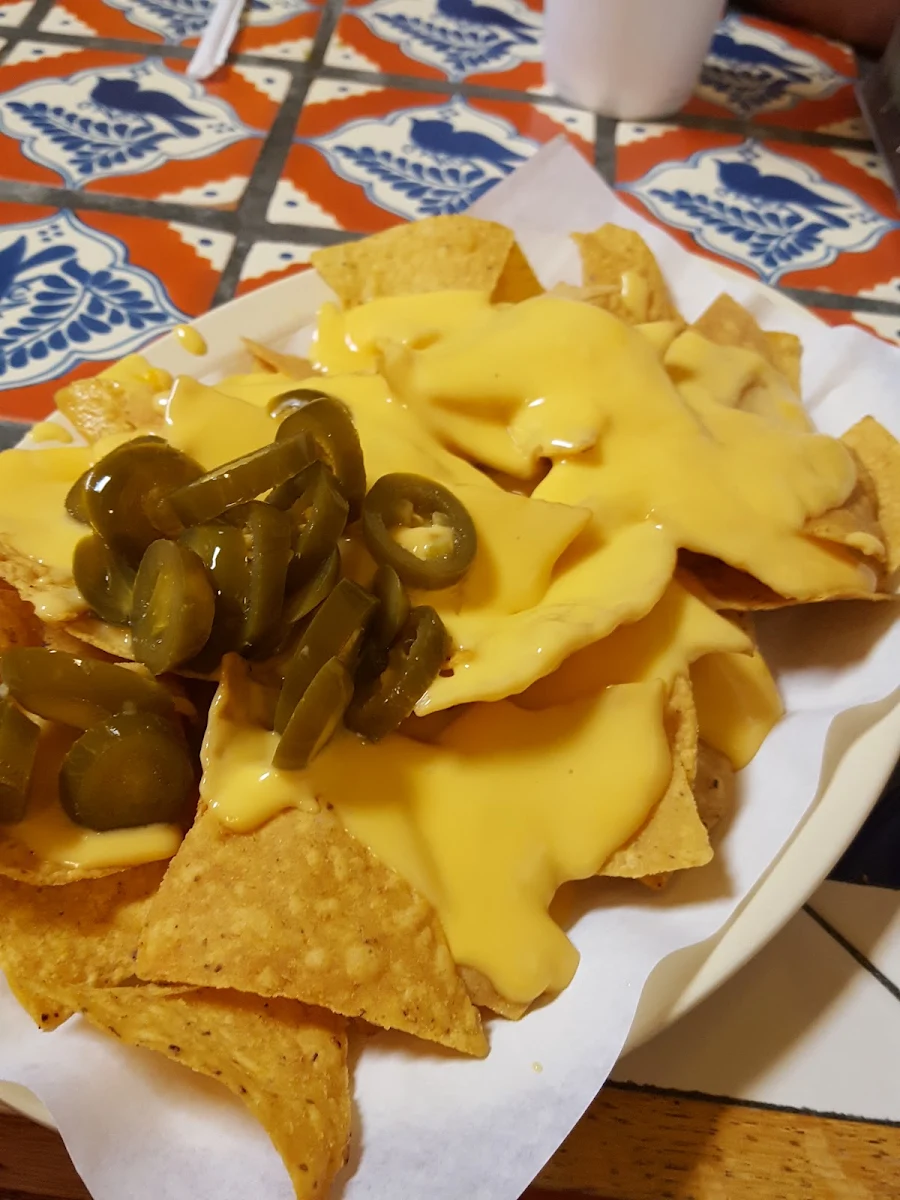 Cheese Nachos with Jalapenos