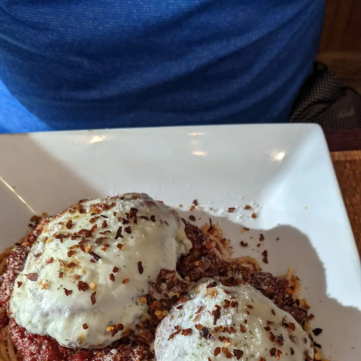 Spaghetti with Mozzarella Cheese