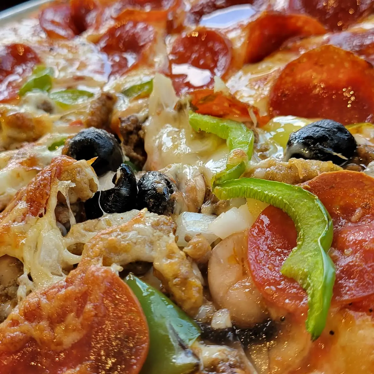 Half Pepperoni Pizza Half House Special Pizza