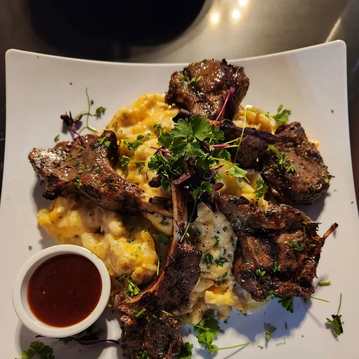 Lamb Chops and Grits