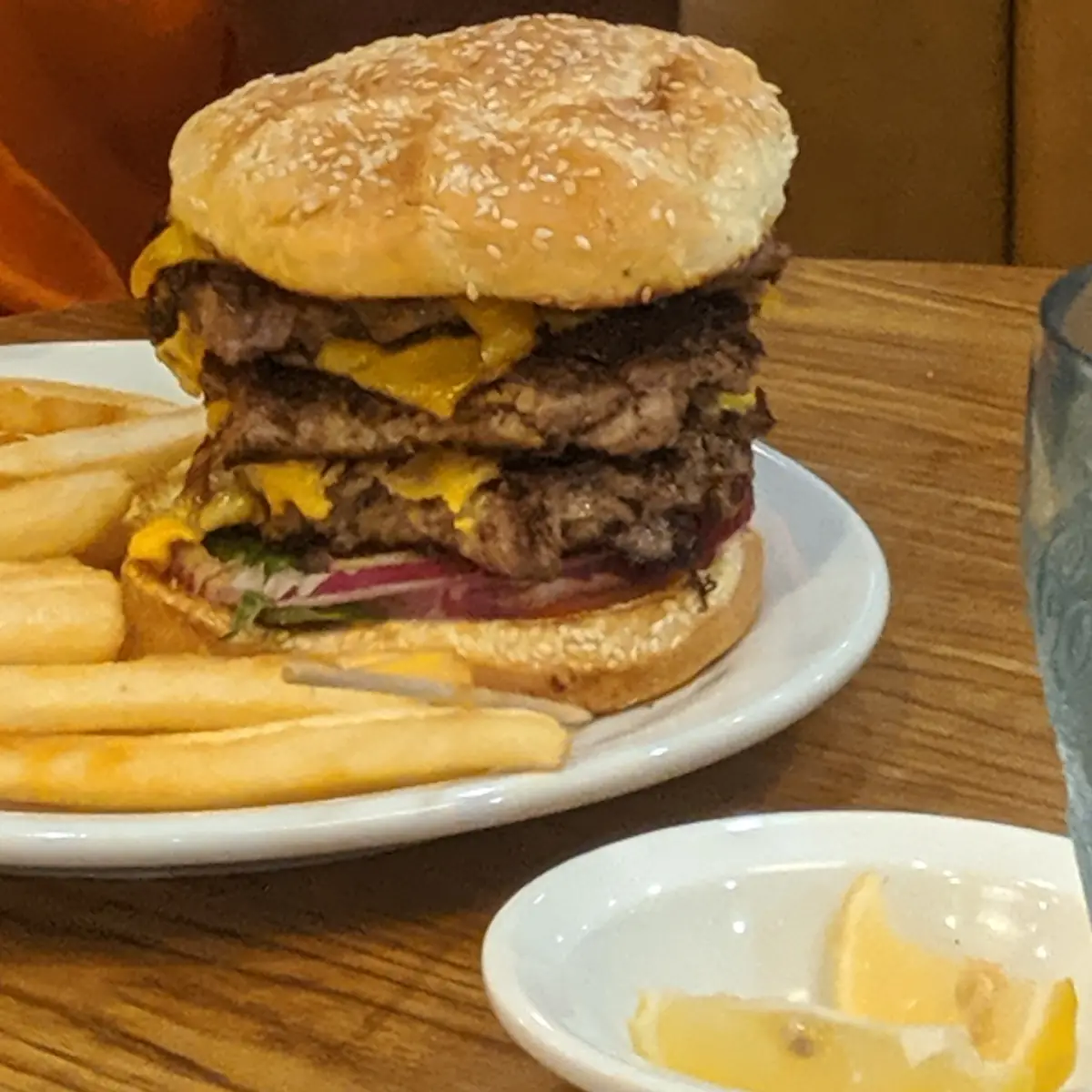 Cheeseburger with Cheddar Cheese