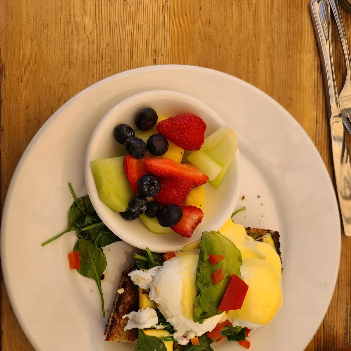 Seared Salmon & Kale Benedict