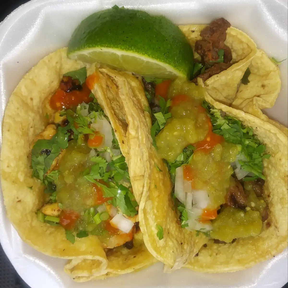 Steak Taco and Chicken Taco