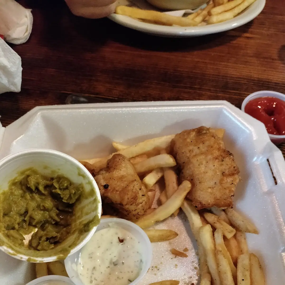 Fish and Chips with Minty Peas