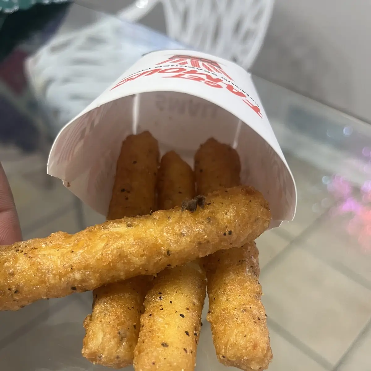 Mozzarella Sticks with a Bug on It