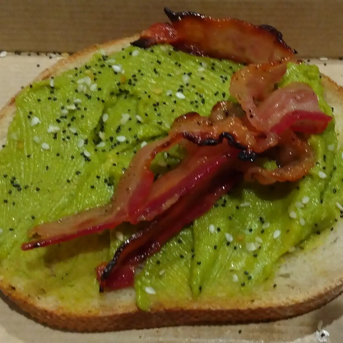 Bacon-Topped Avocado Toast