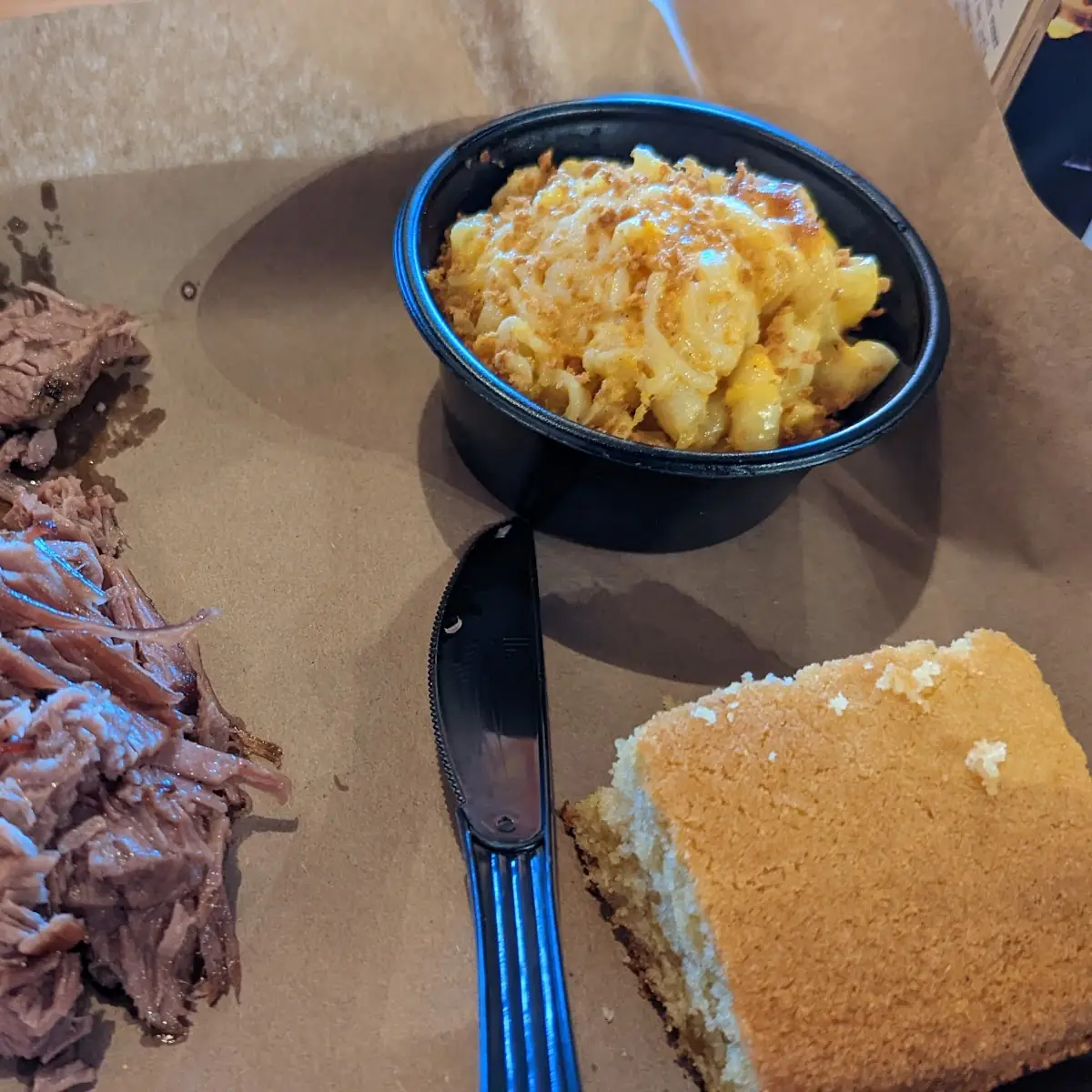 Beef Brisket with Mac and Cheese