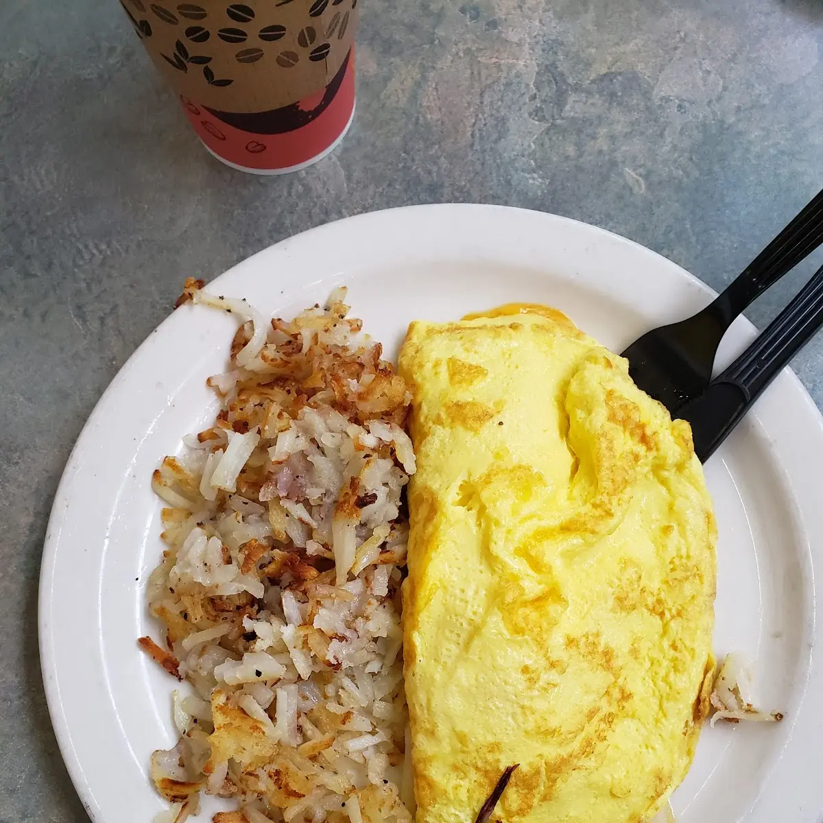 Egg and Hash Brown Breakfast