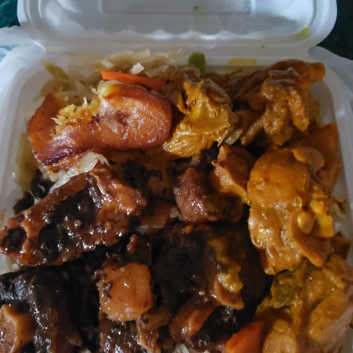 Curry Chicken and Ox Tail Combo