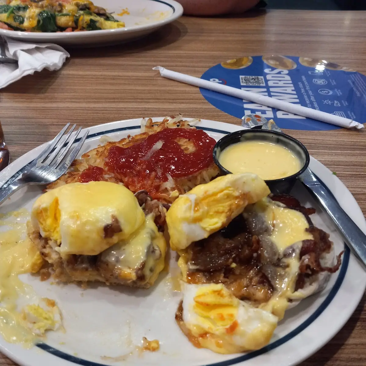 Bacon Jam Poached Eggs Benedict