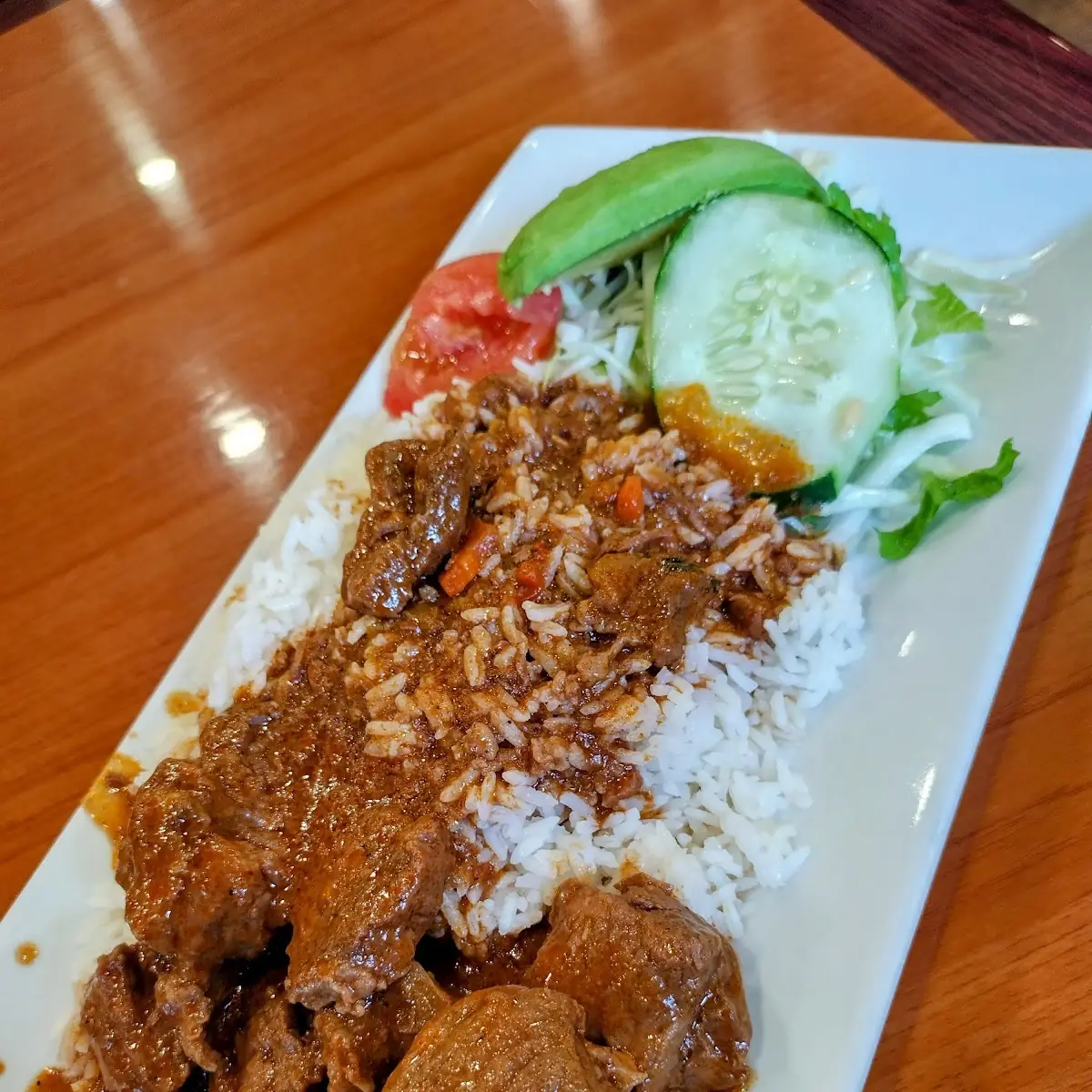 Arroz Blanco Con Carne Guisada