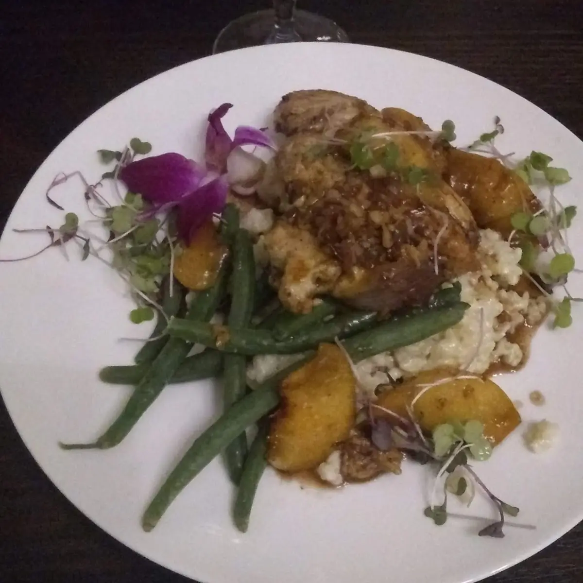 Balsamic Chicken with Grilled Peaches