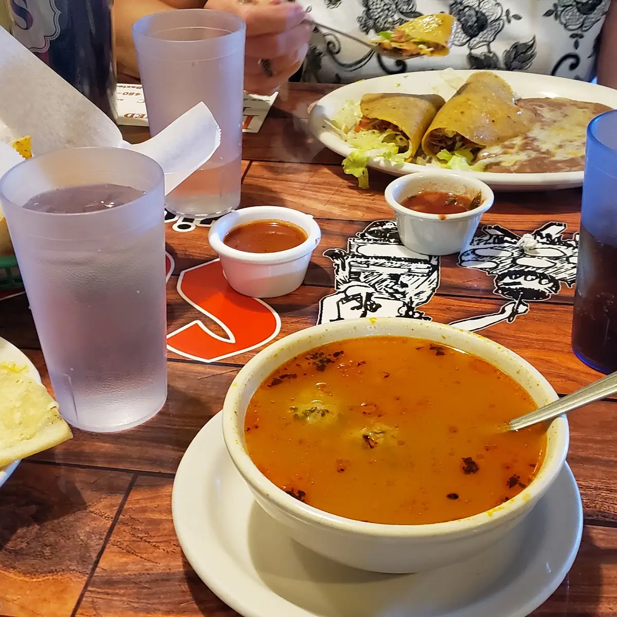 Albondigas Soup & Cheese Quesadilla
