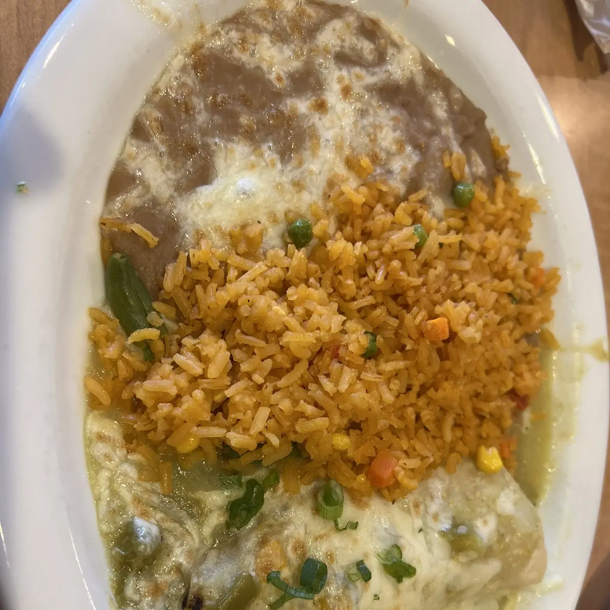 Enchiladas Plate Salsa Verde